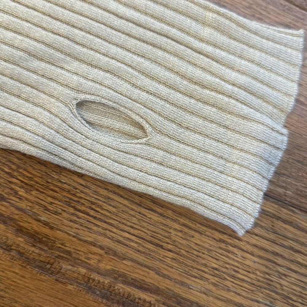 Splendid NWT cashblend tan ribbed long sleeve sweater dress large - Picture 9 of 13